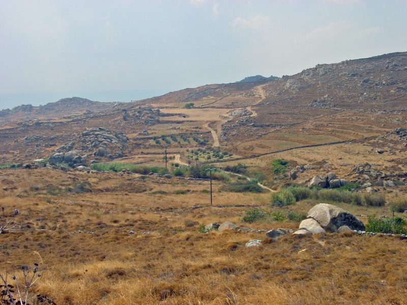 Naxos Landschaftsblick im Sueden 1.JPG - Photos of Cyclades, Greece in September 2002